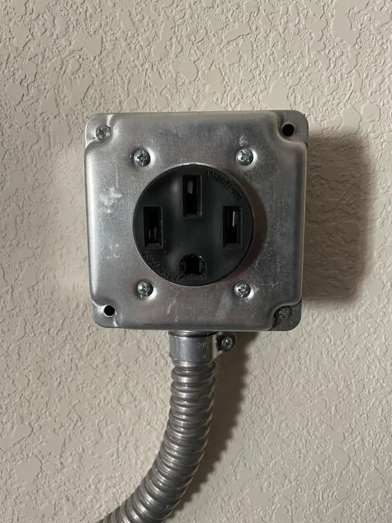 NEMA 14-50 outlet installed for Smart Home Electrical in Timnath